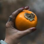 caqui persimon fruit pile