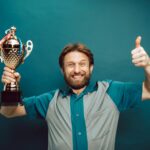 person achieving goals