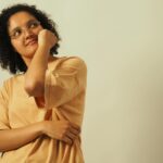 person calmly breathing